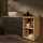 Mueble de lavabo LUX con estante, 120 cm, roble dorado / antracita, con lavabo sobre encimera blanco