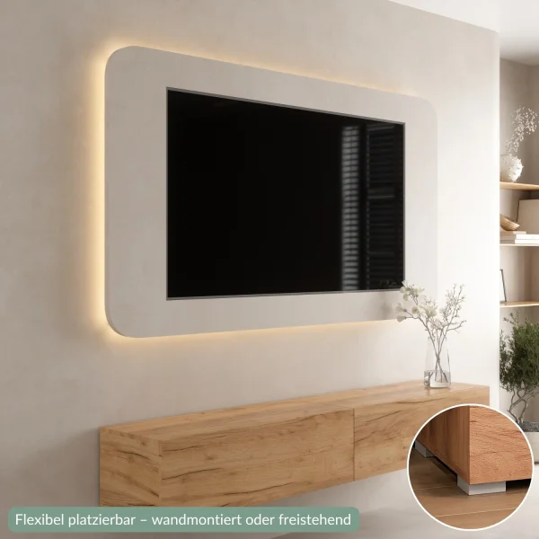 TV Stand WEST Gold Oak 200 cm (2 x 100 cm)