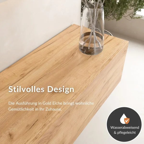 TV Stand WEST Gold Oak 200 cm (2 x 100 cm)