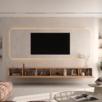 TV Board WEST Gold Eiche 300 cm (3 x 100 cm)