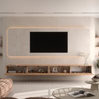 TV Board WEST Gold Eiche 320 cm (2 x 160 cm)