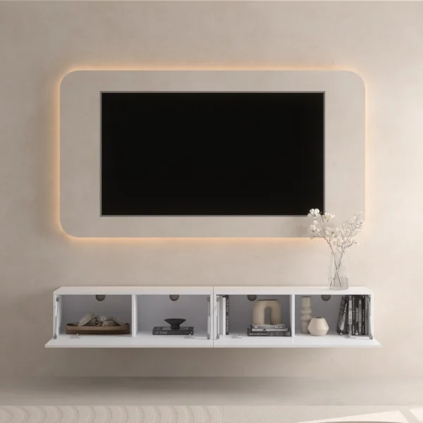 TV Board WEST weiß 200 cm (2 x 100 cm)