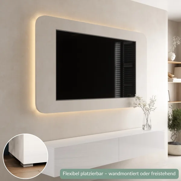 TV Board WEST weiß 200 cm (2 x 100 cm)