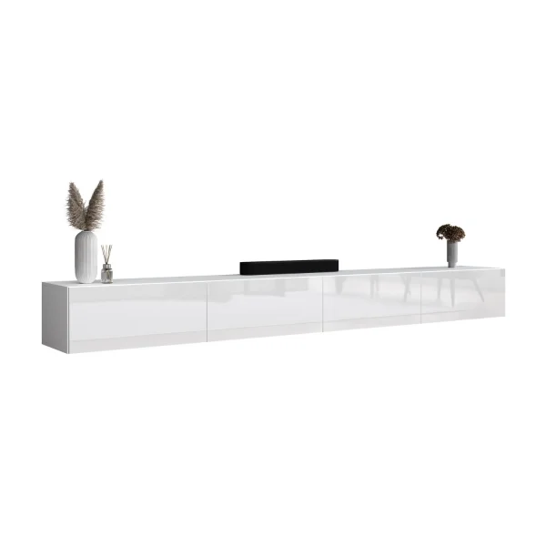 Mueble para televisión WEST blanco, 280 cm (2 x 140 cm)