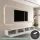 Mueble para televisión WEST blanco, 280 cm (2 x 140 cm)