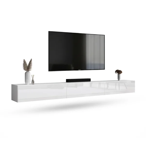TV Board WEST weiß 300 cm (3 x 100 cm)
