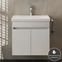 Meuble-lavabo 60 cm à double porte - blanc