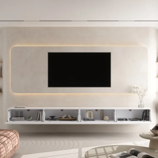 TV Cabinet WEST, White, 320 cm (2 x 160 cm)