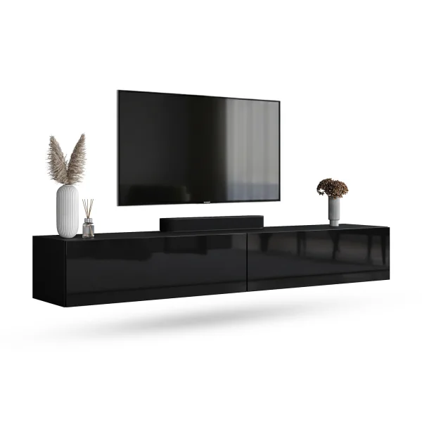 TV Stand WEST Black 200 cm (2 x 100 cm)