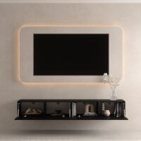 TV Board WEST Schwarz 200 cm (2 x 100 cm)