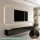 Mueble para televisión WEST negro, 280 cm (2 x 140 cm)