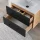 Unterschrank mit Waschbecken LUX 70cm / 90cm Gold Eiche/Anthrazit