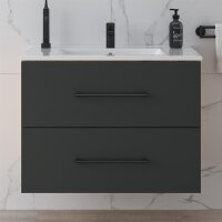 Sink base cabinet 70 cm gold oak / anthracite with insert...