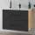 Sink base cabinet 70 cm gold oak / anthracite with insert washbasin
