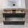 Sink base cabinet 70 cm gold oak / anthracite with insert washbasin