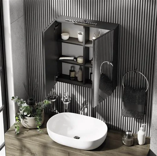 LED bathroom light mirror lamp neutral white light - 30 cm, chrome