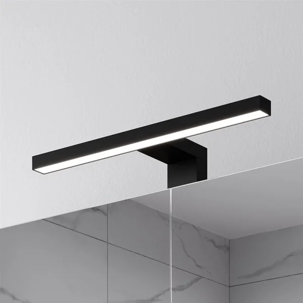 LED Badleuchte Spiegellampe neutralweißes Licht - 30 cm, schwarz