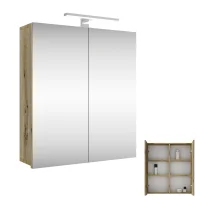 Armadietto a specchio Merkur, rovere Artizan, 60 cm, con...