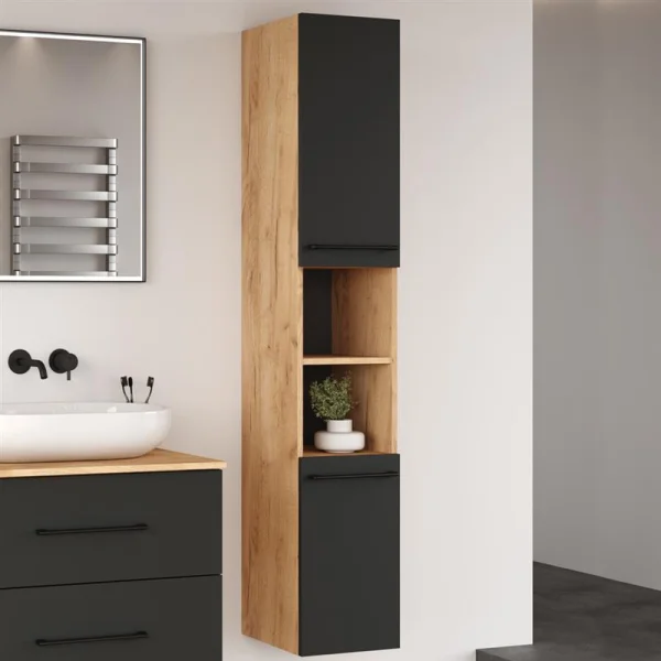 Armario alto LUX 30 x 165 x 32 cm roble dorado / antracita