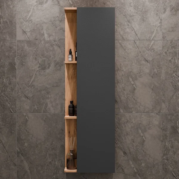 LUX Seitenschrank 40 cm Gold Eiche / Anthrazit