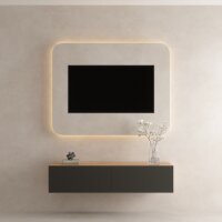 Planetmoebel TV Board WEST Gold Eiche / Anthrazit 140 cm