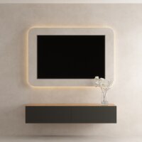 TV Board WEST Gold Eiche / Anthrazit 160 cm