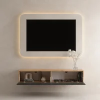 Mueble para TV WEST Roble dorado / Antracita 160 cm