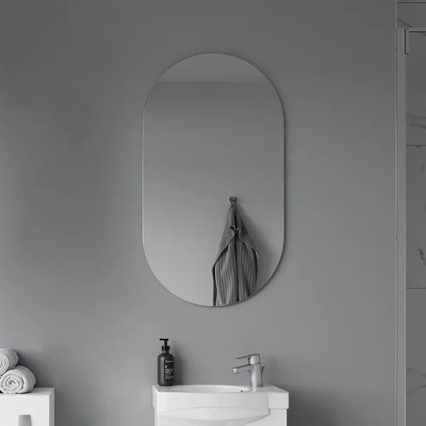 Spiegel oval – 50×90 cm, rahmenlos & ohne LED