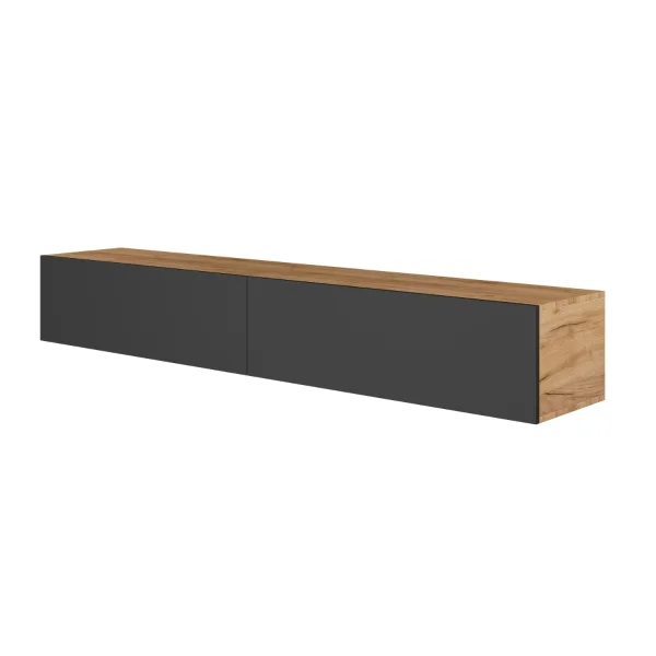 TV Stand WEST Gold Oak / Anthracite 200 cm (2 x 100 cm)