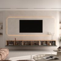 Planetmoebel TV Board WEST Gold Eiche / Anthrazit 300 cm...
