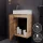 Waschbeckenunterschrank 40cm Gold Eiche mit Armatur Chrom