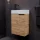 Waschbeckenunterschrank 40cm Gold Eiche mit Armatur schwarz