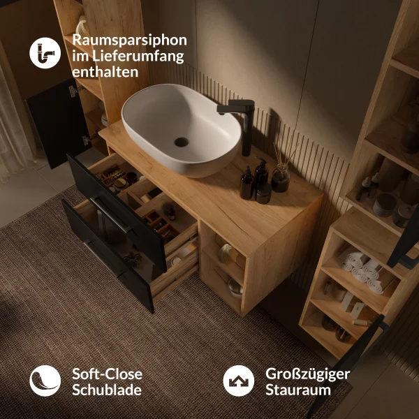 Badmöbel Komplettset LUX 100 cm