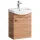 Waschtischunterschrank 45 cm (Gold Eiche) mit Armatur in Chrom
