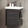 Waschtischunterschrank 50 cm Anthrazit mit Armatur Chrom