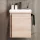 Sink base cabinet 50 cm Sonoma oak with black faucet
