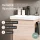 Sink base cabinet 50 cm Sonoma oak with black faucet
