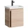 Sink base cabinet 50 cm Sonoma oak with black faucet