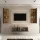 TV Wall Unit Set – 140 cm Gold Oak / Anthracite