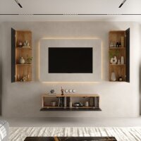 TV Wohnwand (3-teilig) aus 1x TV Board und 2x...