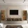TV Wohnwand – 200 cm Gold Eiche/Anthrazit