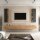 TV Wohnwand (5-teilig) – 300 cm Gold Eiche/Anthrazit