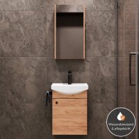 Badmöbel-Set mit Spiegelschrank 45cm Gold Eiche