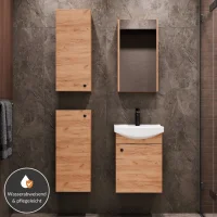 Meuble sous-lavabo de 45 cm avec armoire de toilette et 2...