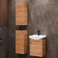 Meuble sous-lavabo de 45 cm avec 2 meubles moyens de 32...