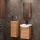 45-cm vanity cabinet with mirror cabinet and 32-cm mid-height cabinet (Gold Oak)