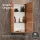 45-cm vanity cabinet with mirror cabinet and 32-cm mid-height cabinet (Gold Oak)