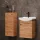 Meuble sous-lavabo de 45 cm avec meuble dappoint de 32 cm (chêne doré)