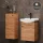 Meuble sous-lavabo de 45 cm avec meuble dappoint de 32 cm (chêne doré)
