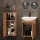 Meuble sous-lavabo de 45 cm avec meuble dappoint de 32 cm (chêne doré)
